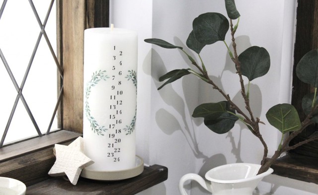Counting down to Christmas with a homemade advent candle