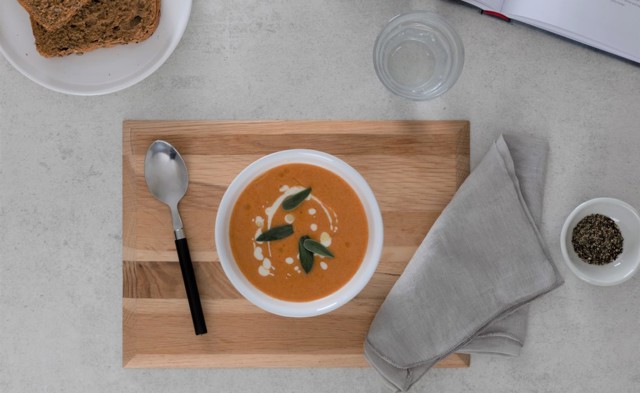 Roasted Butternut Squash and Sage Soup
