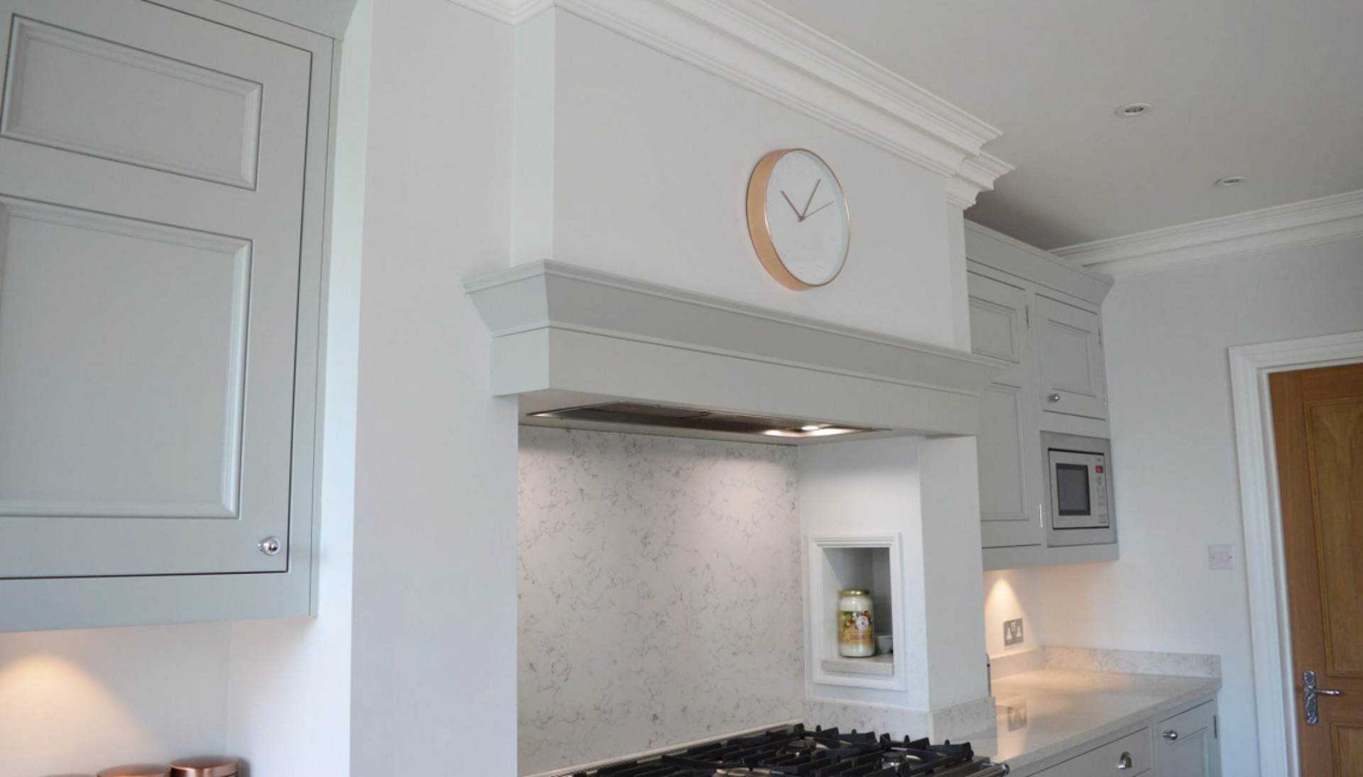 Half Pencil & Scalloped | Charcoal Grey Kitchen Cabinets