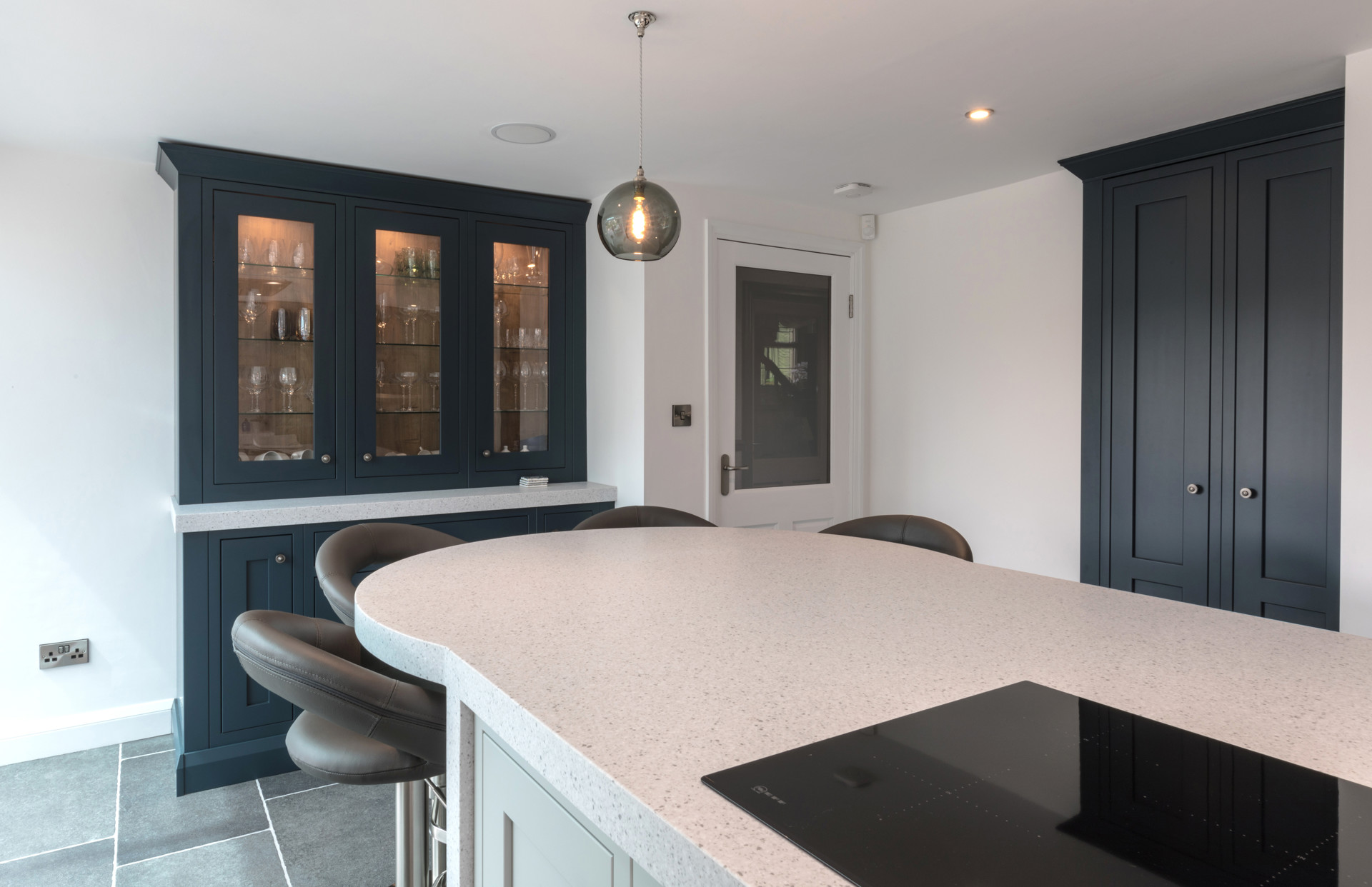 In-frame Shaker | Partridge Grey | Hartforth Blue Kitchen