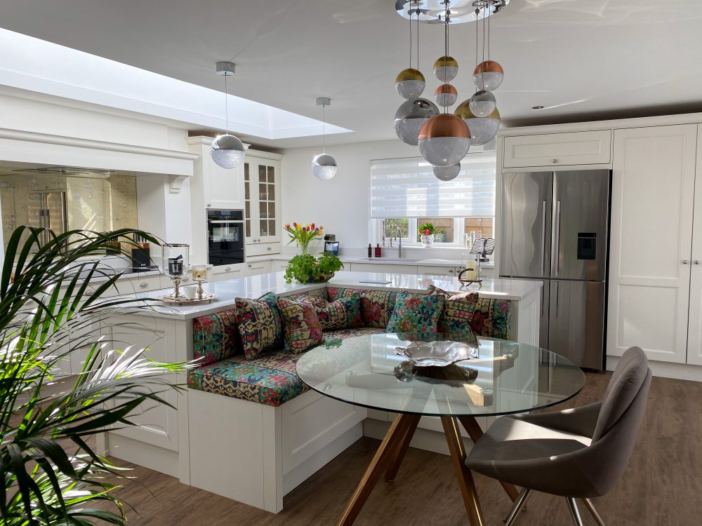 House in Upper Poppleton Kitchen | Beaded Door Painted Design