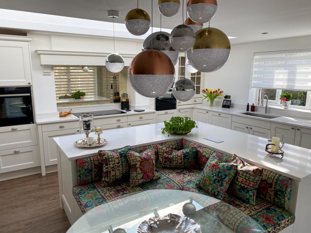 House in Upper Poppleton Kitchen | Beaded Door Painted Design