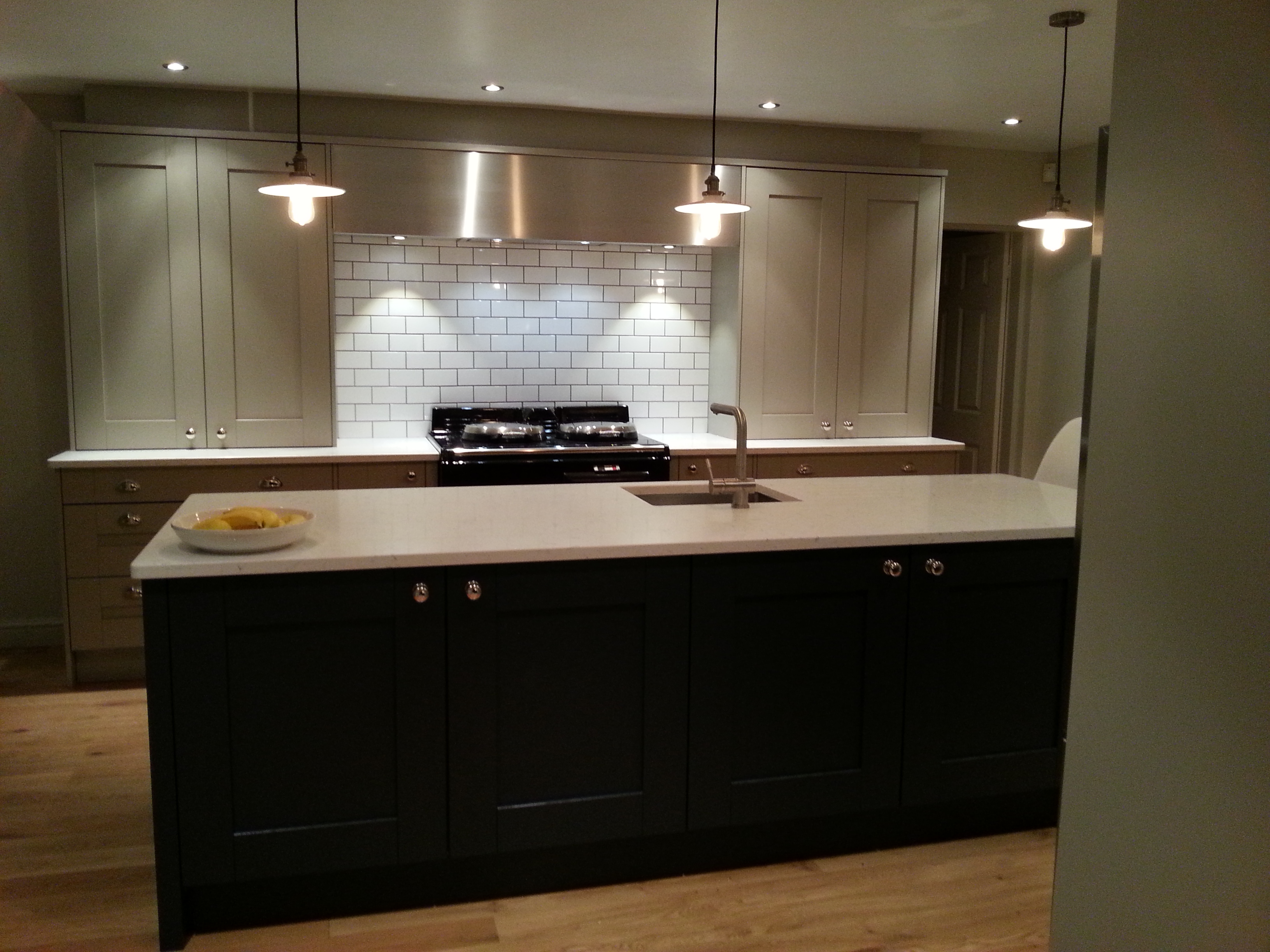 Timber Painted Shaker in Charcoal & Stone for Townhouse