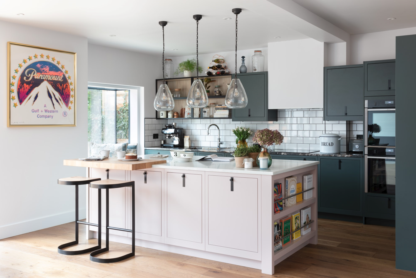 1909 Slab in Copse Green & Dry Rose 