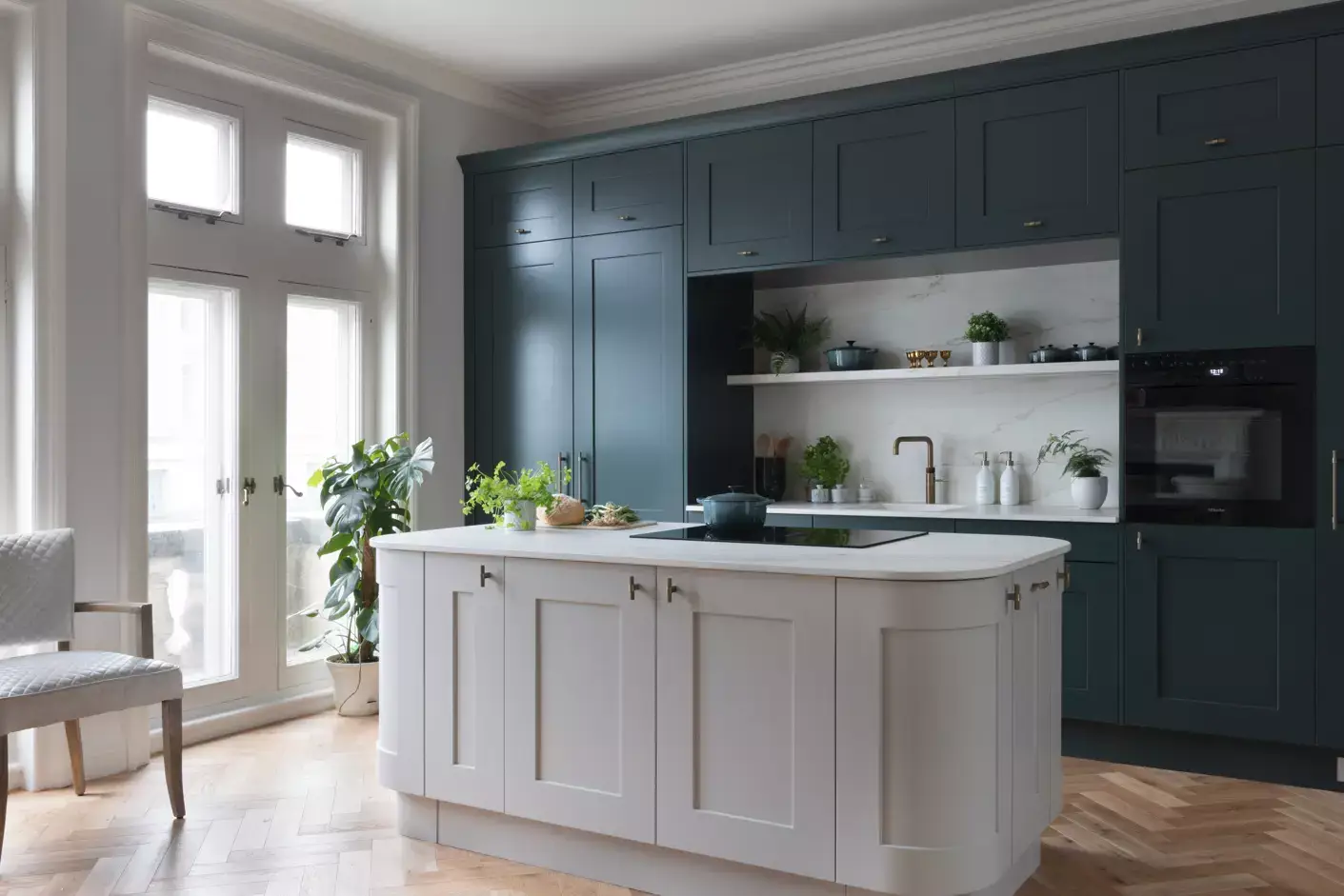 Fitzroy Copse Green & Taupe Grey