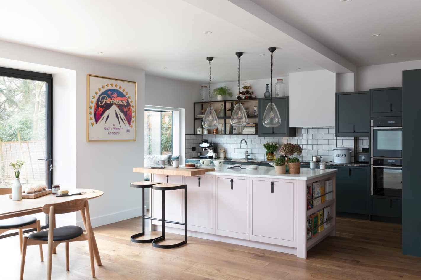 1909 Slab in Copse Green & Dry Rose 