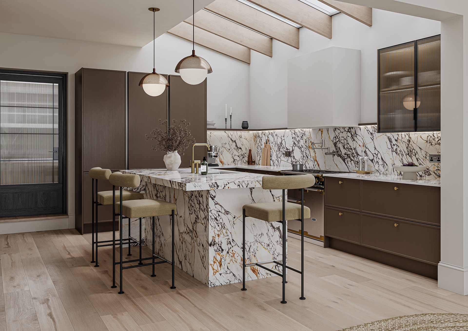 Aalborg Kitchens Aalborg in Fawn and Truffle kitchen