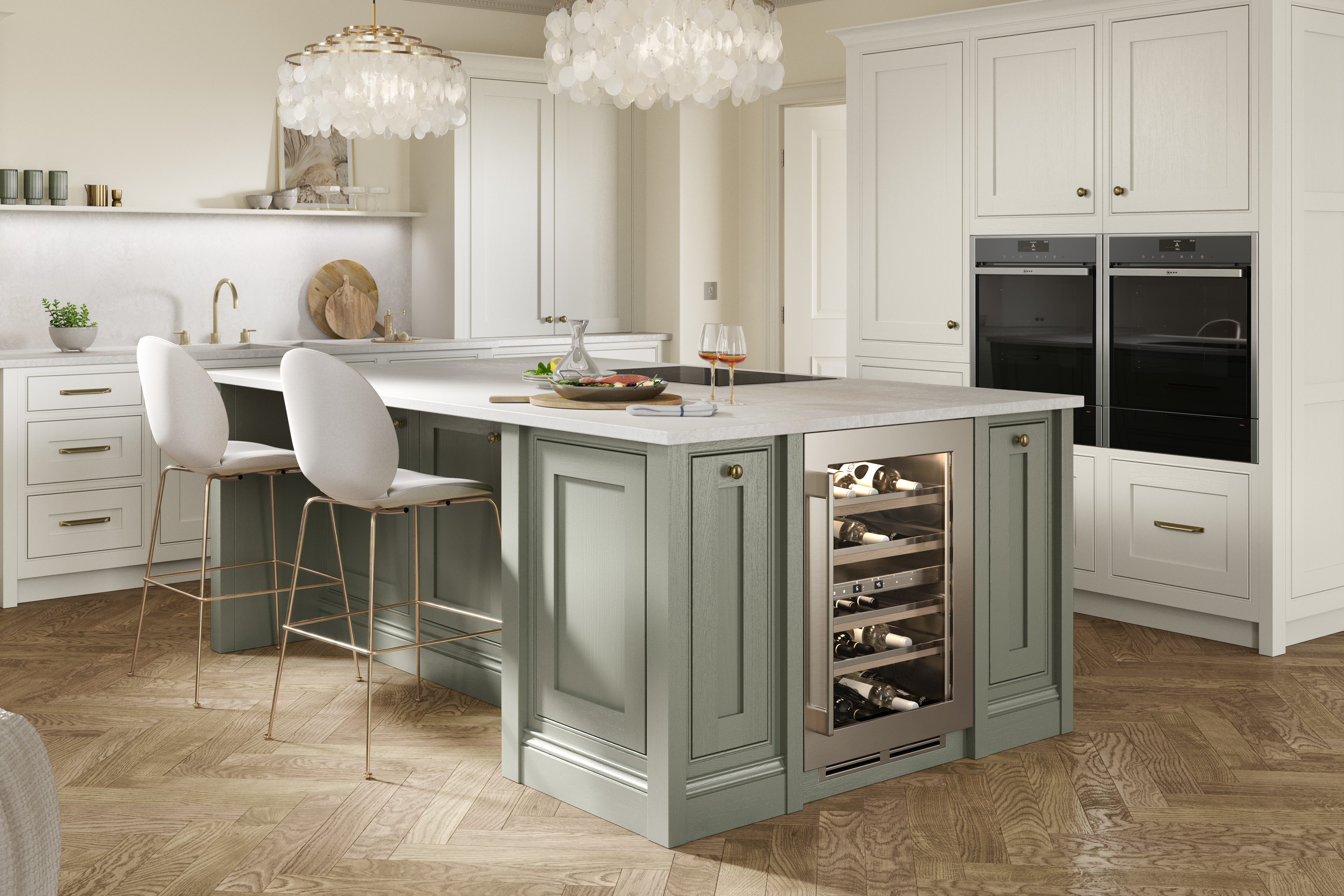 Clarendon Kitchens Dove Grey & Regiment kitchen
