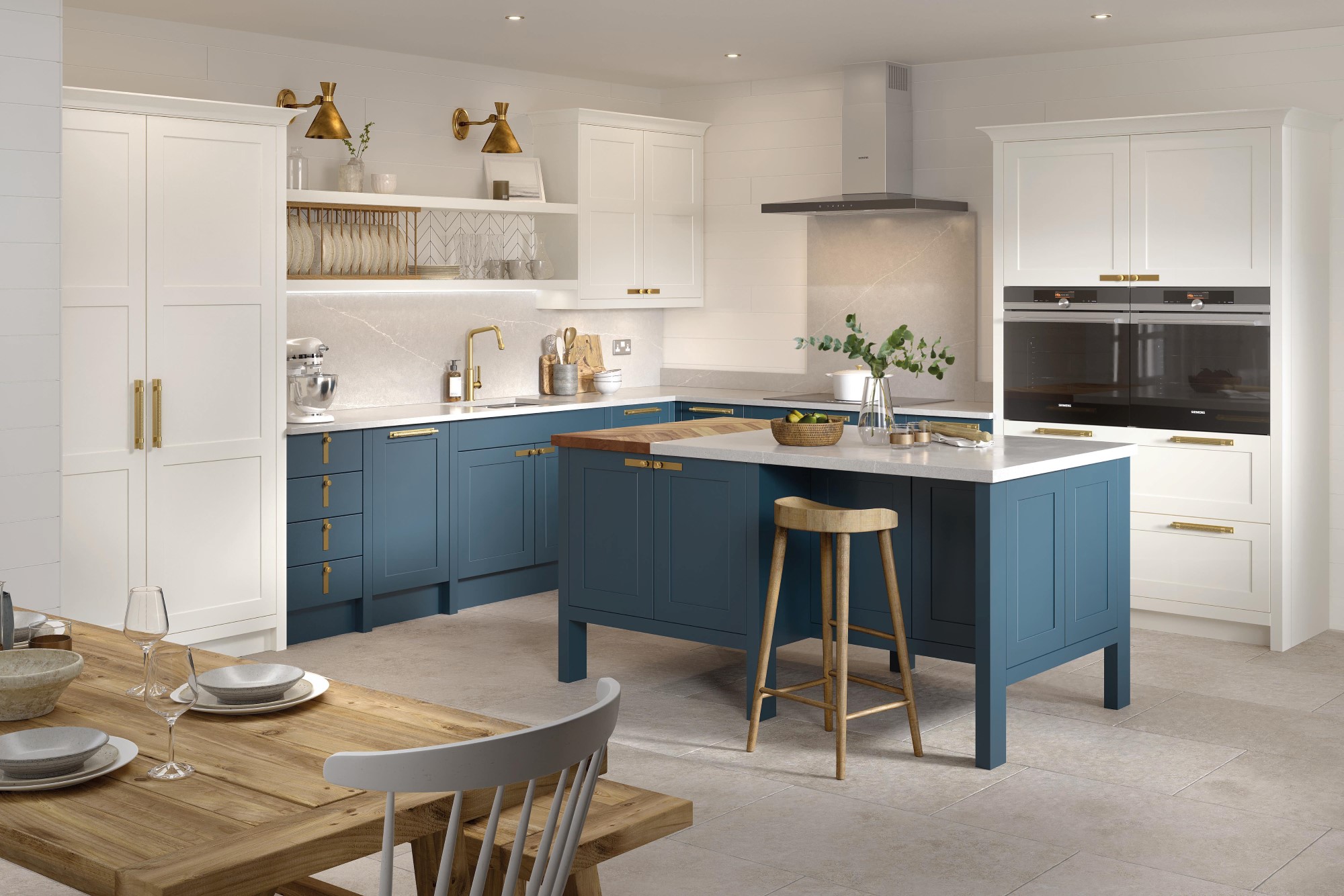 Hunton Kitchens Hartforth Blue kitchen