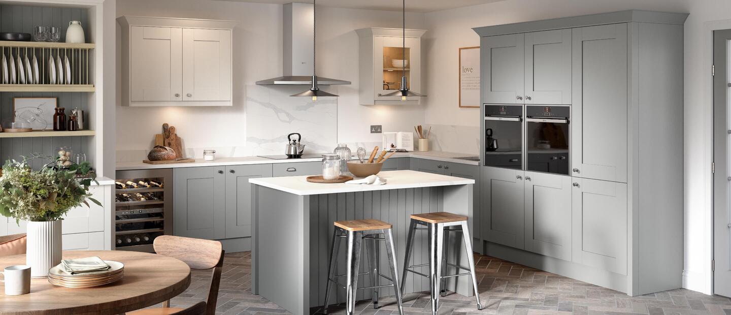 Milbourne Kitchens Dust Grey & Dove Grey kitchen