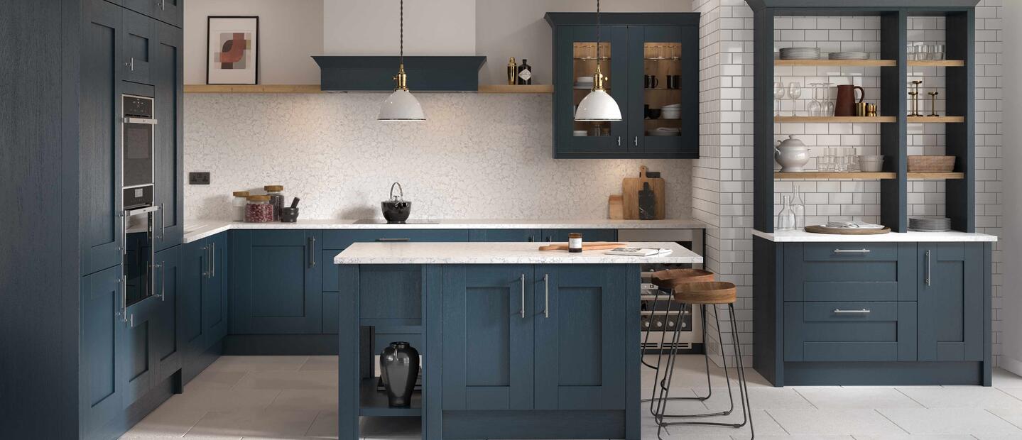 Milbourne Kitchens Hartforth Blue kitchen