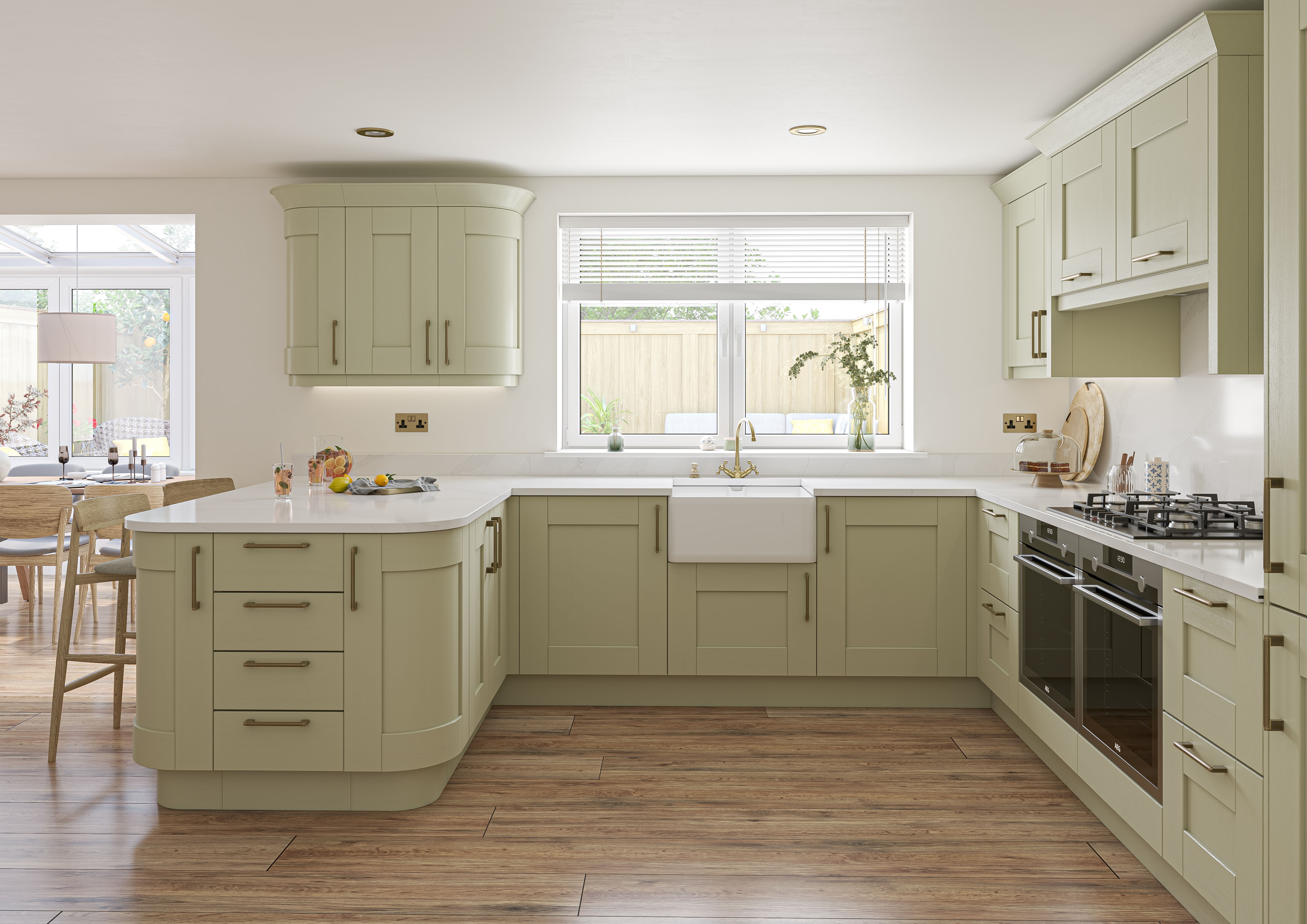 Milbourne Kitchens Sage kitchen