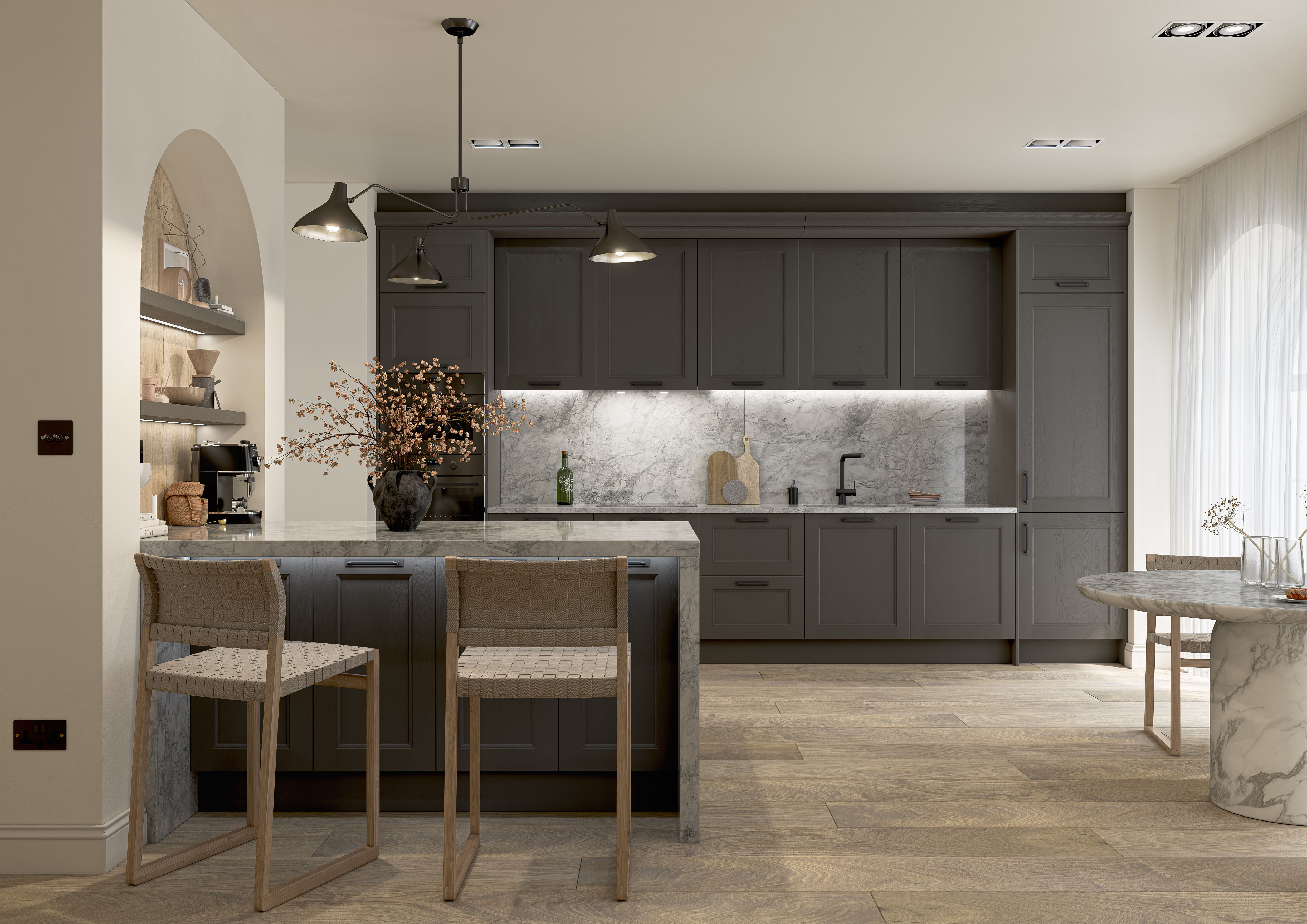 Mornington Beaded Kitchens Graphite kitchen