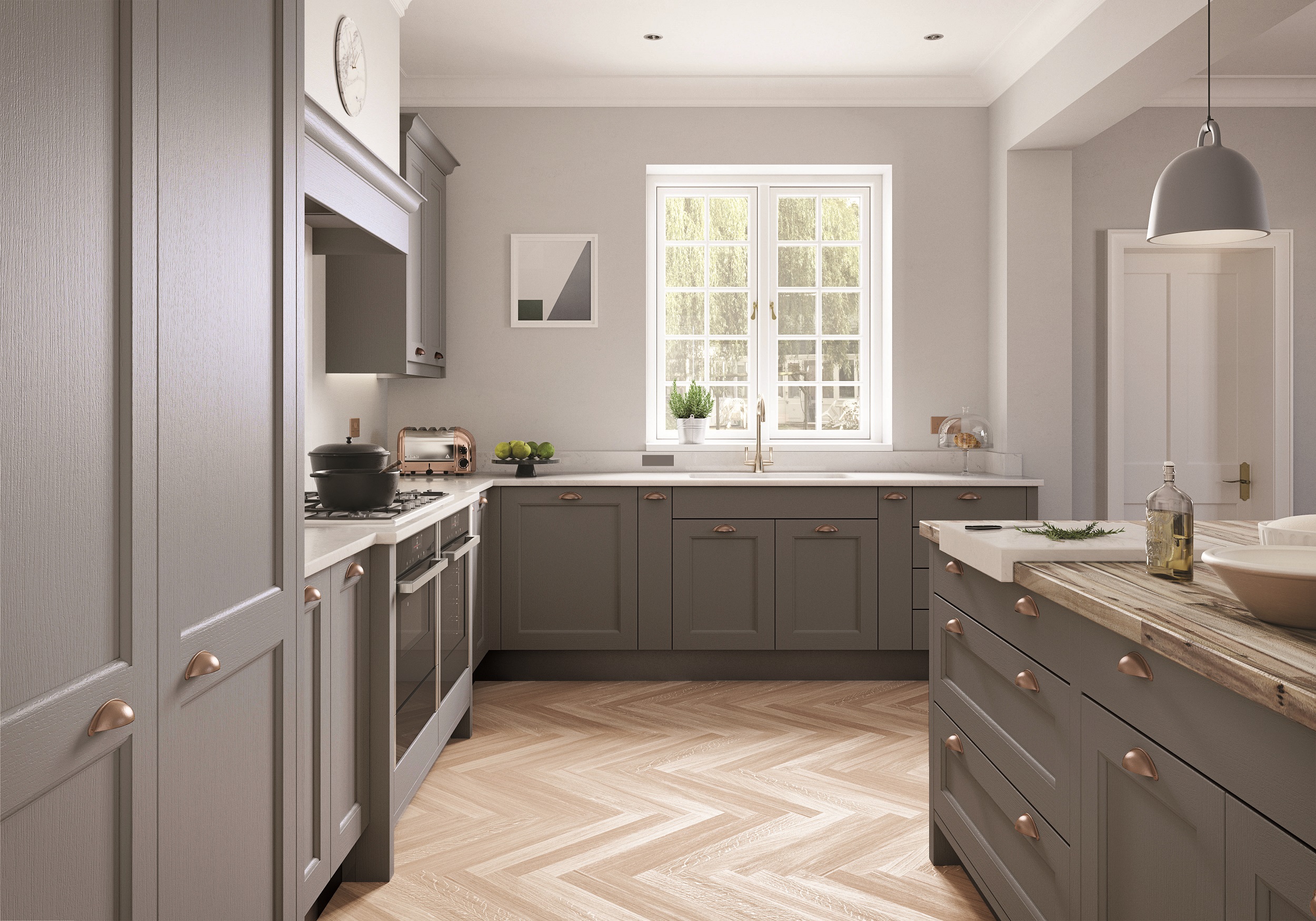 Mornington Beaded Kitchens Dust Grey kitchen