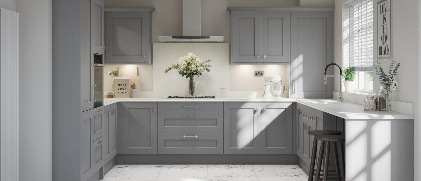 Mornington Shaker Kitchens Dust Grey kitchen