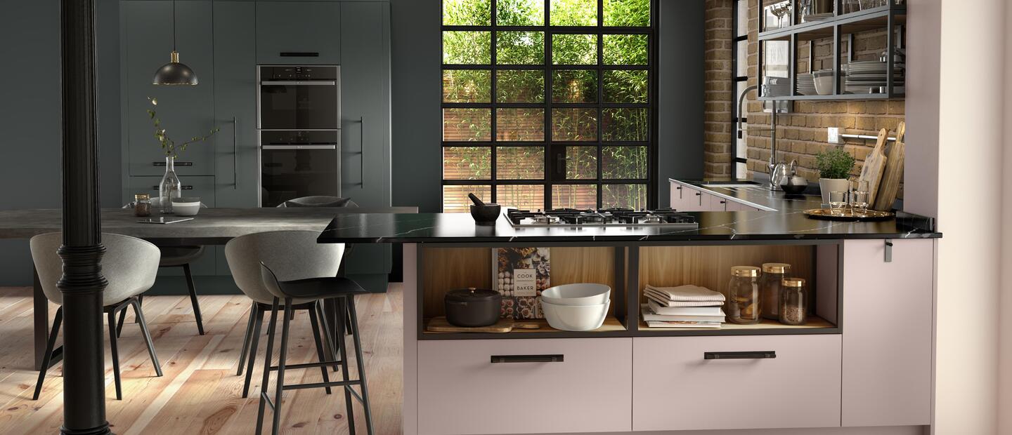 Porter Kitchens Dry Rose kitchen