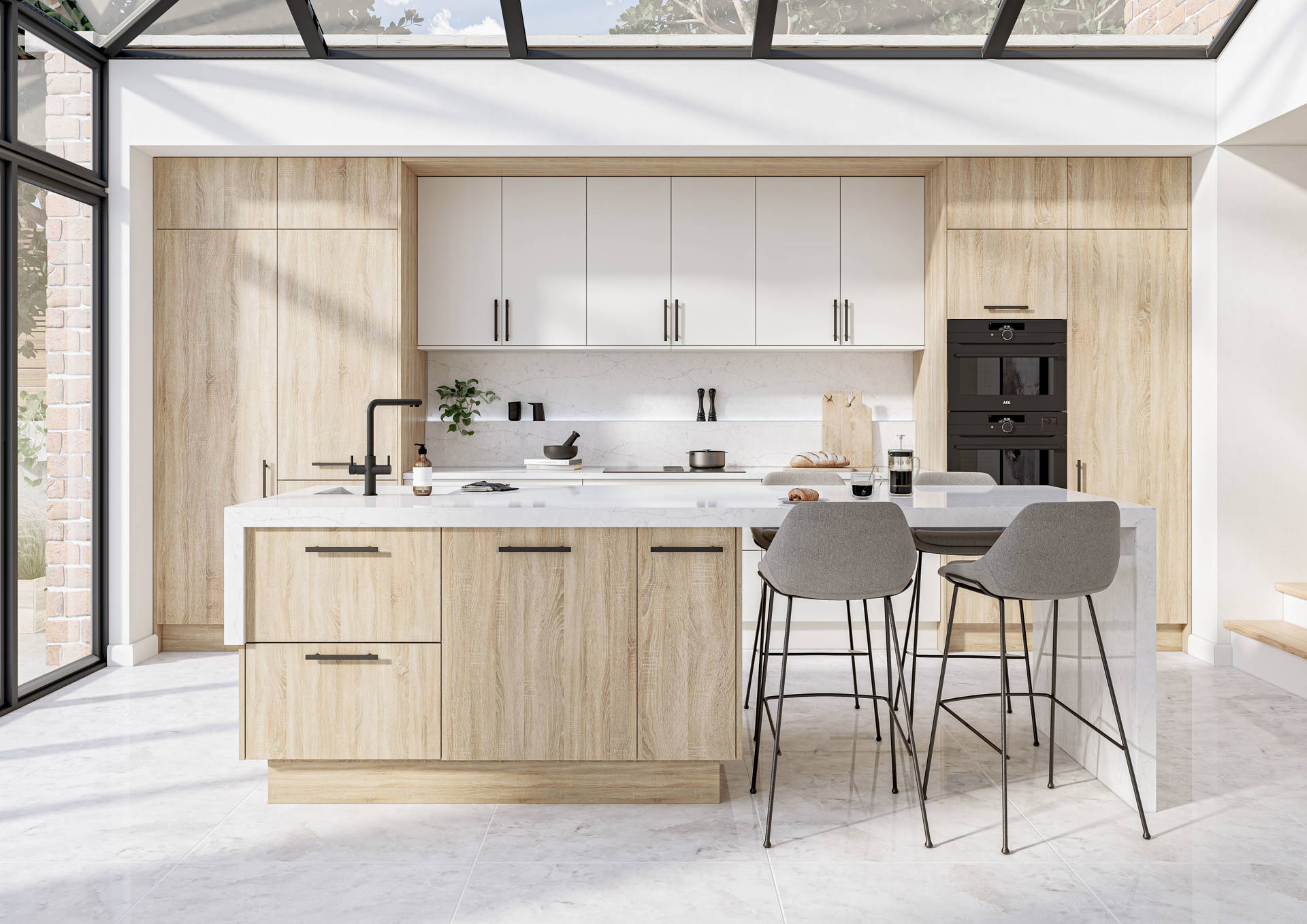 Essen Grey Bardlino Oak & Essen Light Grey