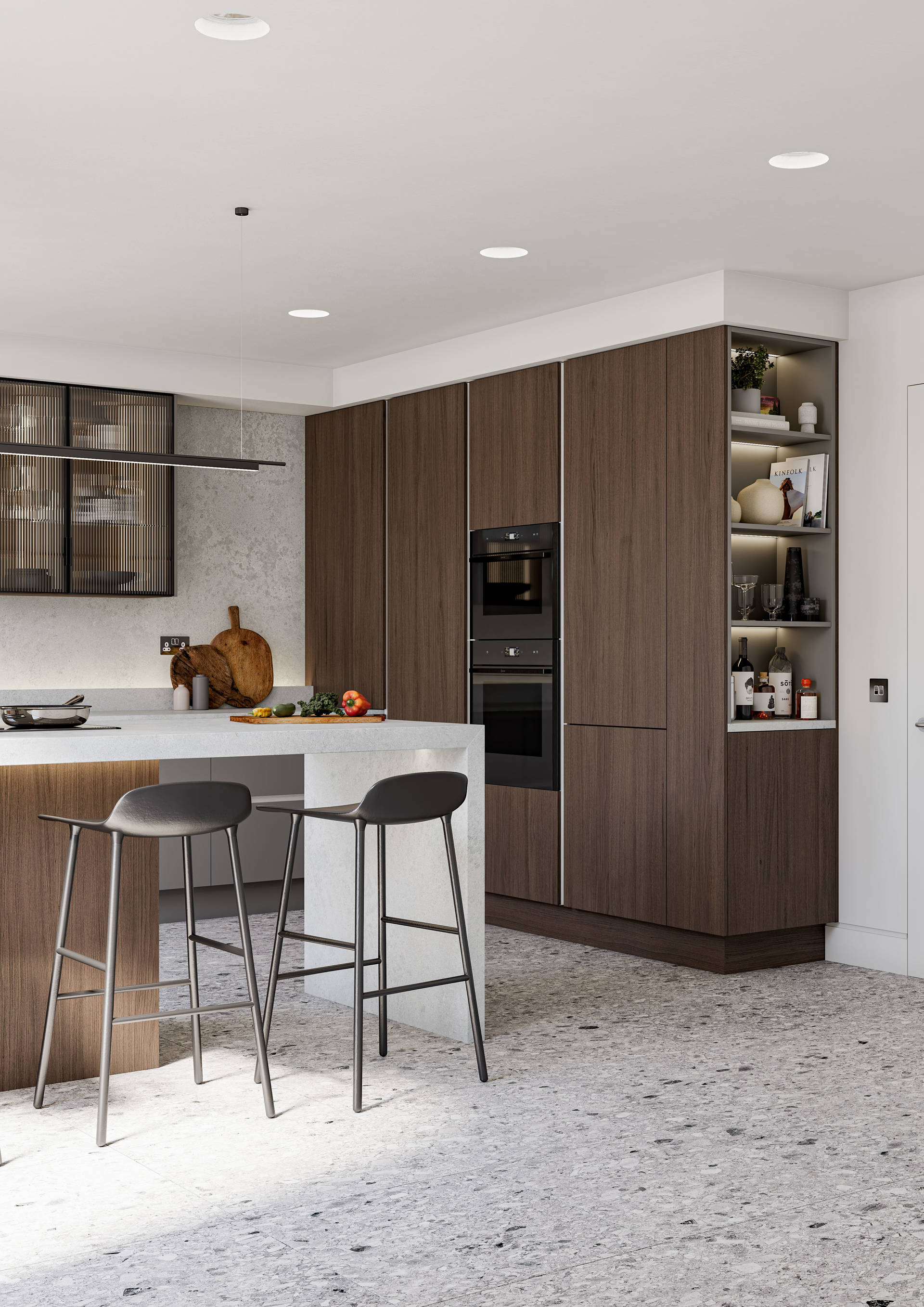 Linea Onyx Grey & Nura Tabaco Oak Linear