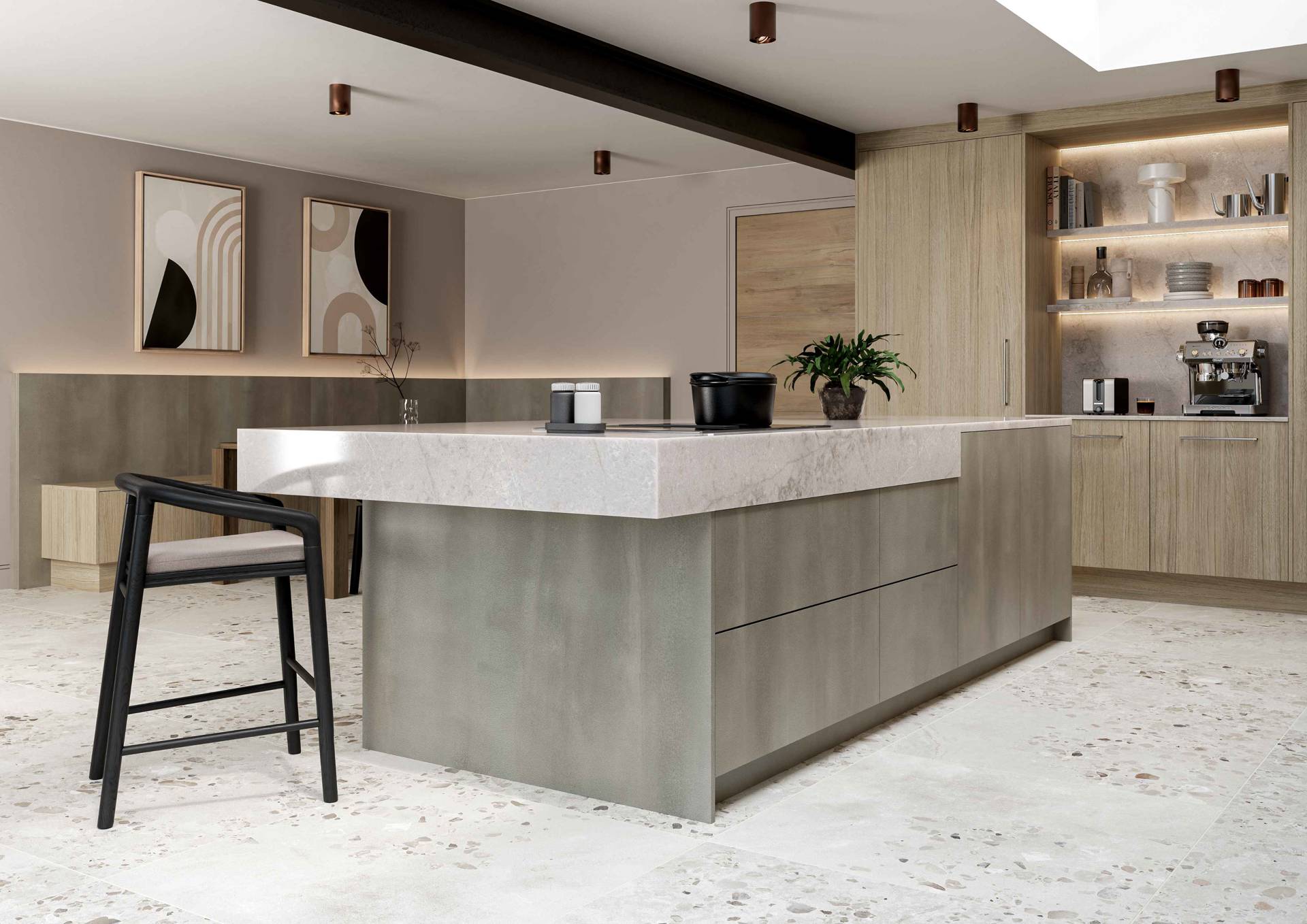 Nura - Greystone Oak & Metara  Steel Oxid