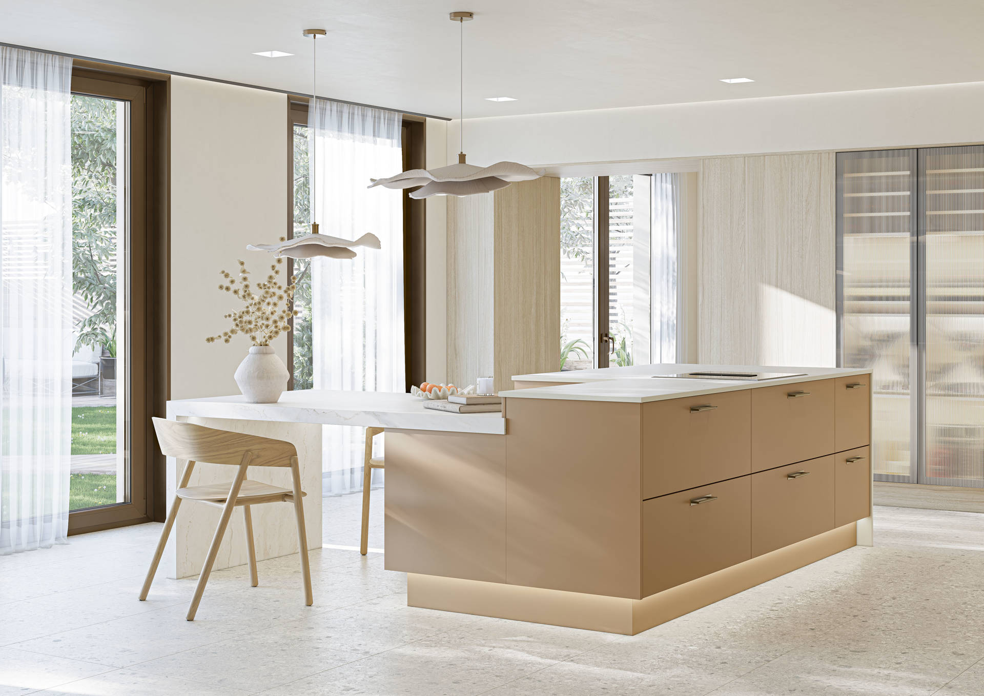 Linea Taupe Grey, Caramel Beige & Nura Greystone Oak