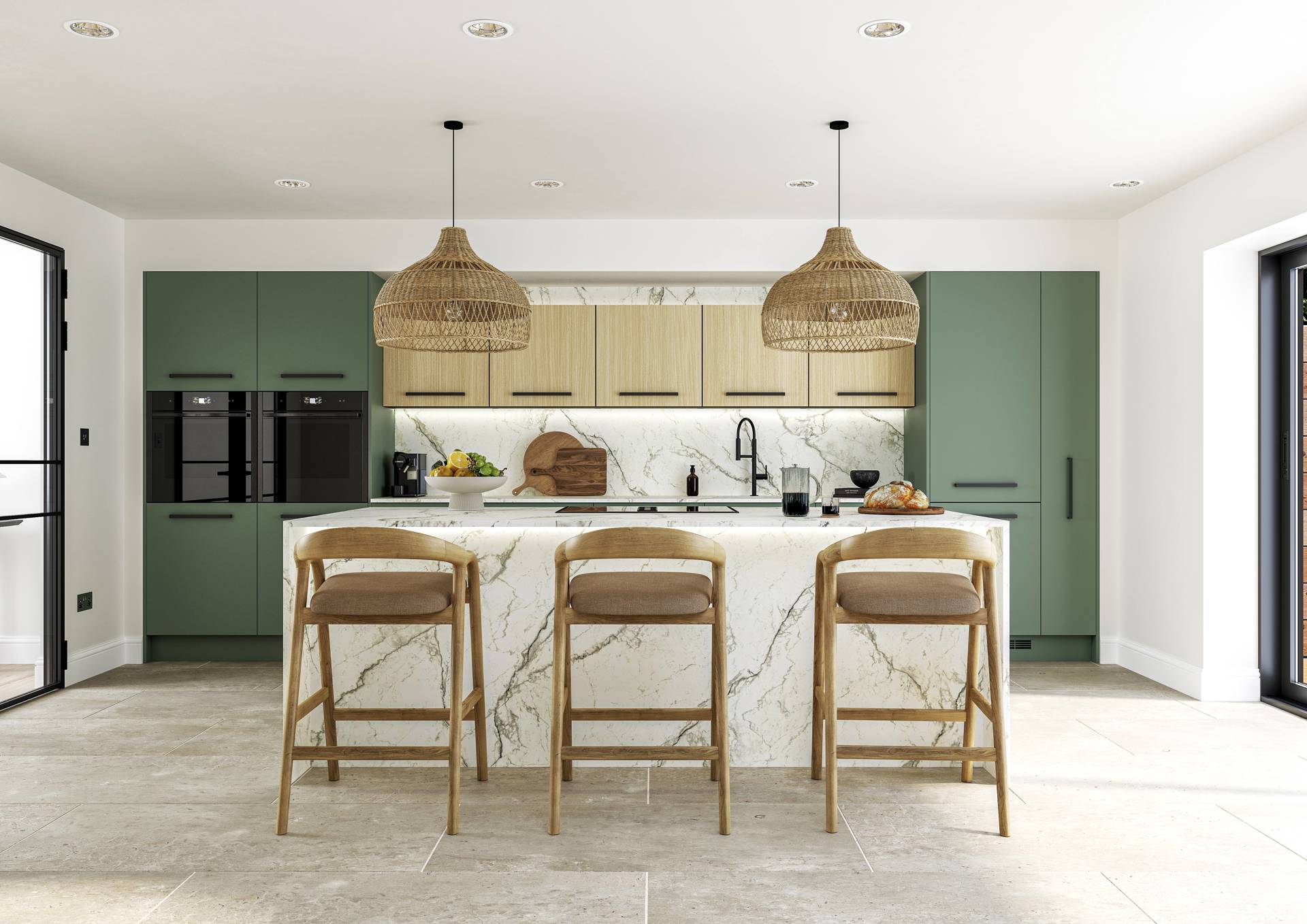  Linea, Nura Reed Green, Nautral Oak Linea