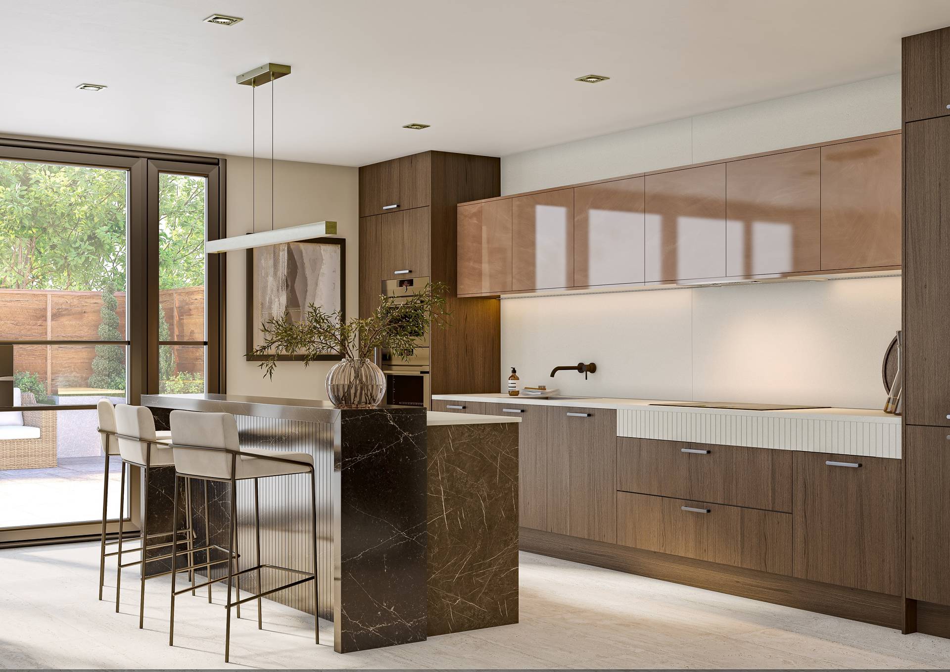 Linea Tobacco Oak, Mocha Pietra and Luxe Bronze Metallic