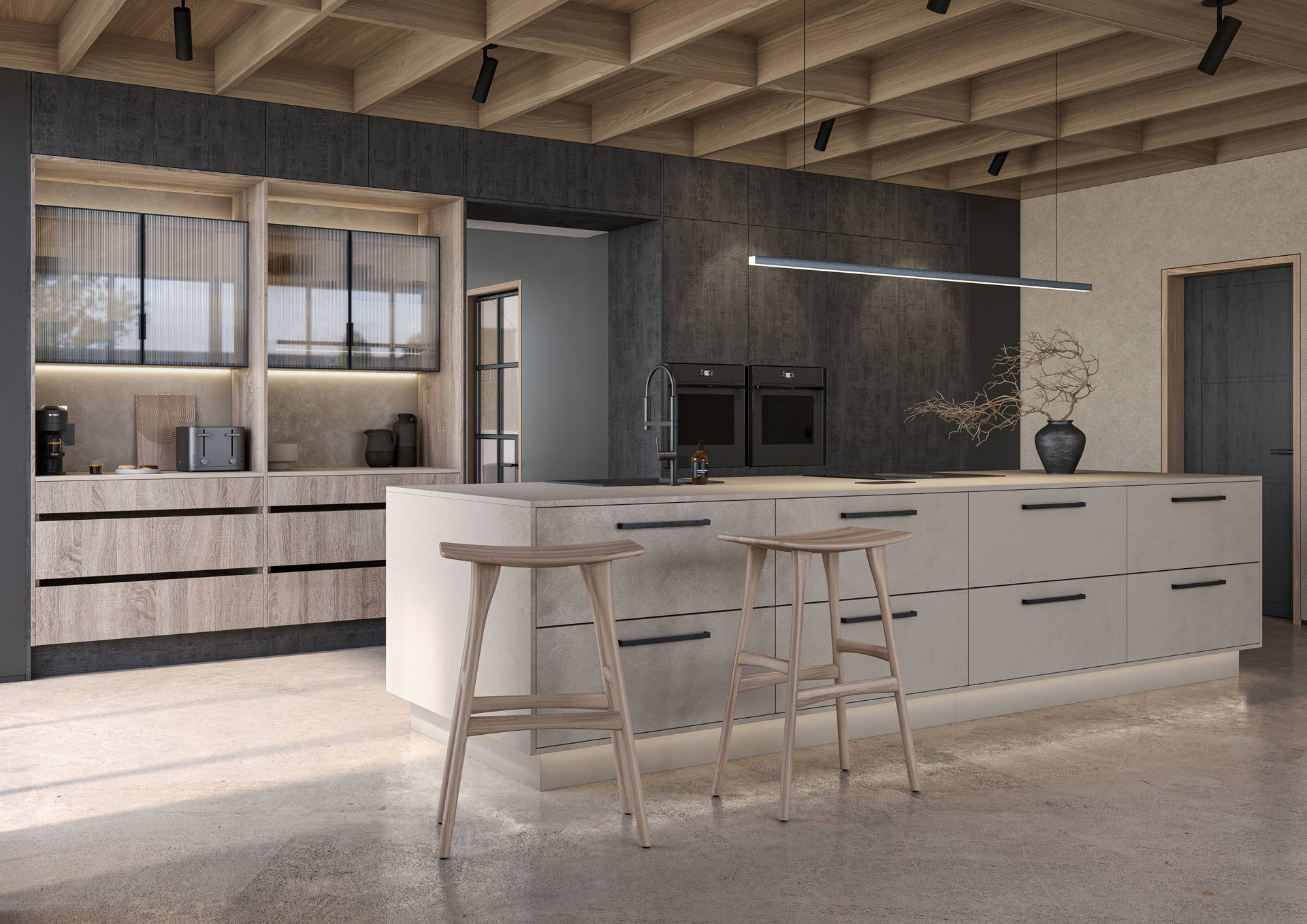 Nura Burnt Rovere & Rocca Mocha Cemento