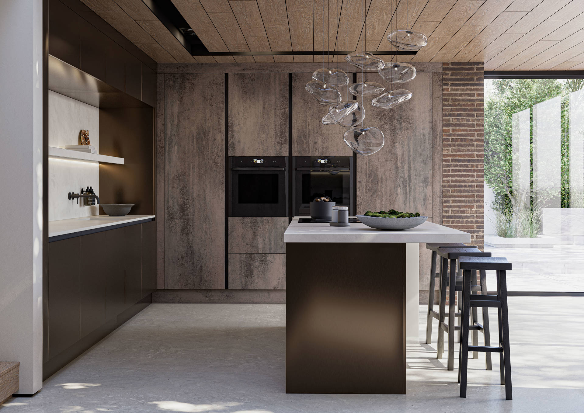 Unity Rocca Banham Concrete & Metara Brushed Bronze
