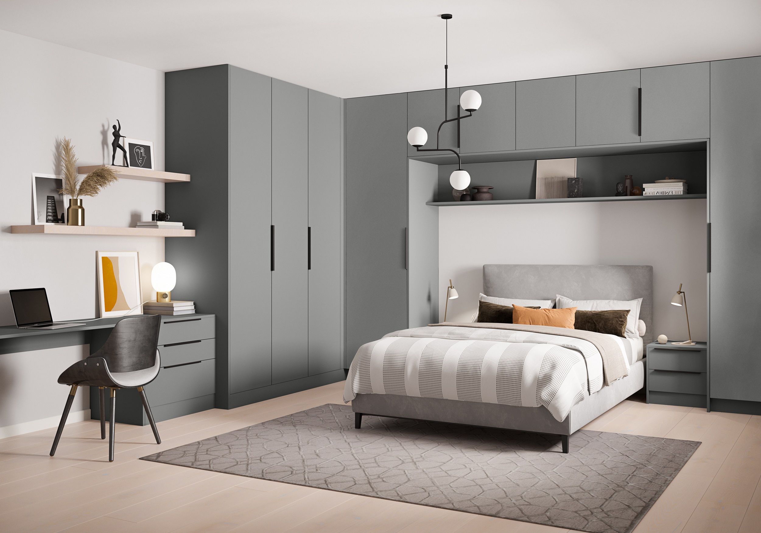Unity Bedrooms Supermatt Graphite kitchen