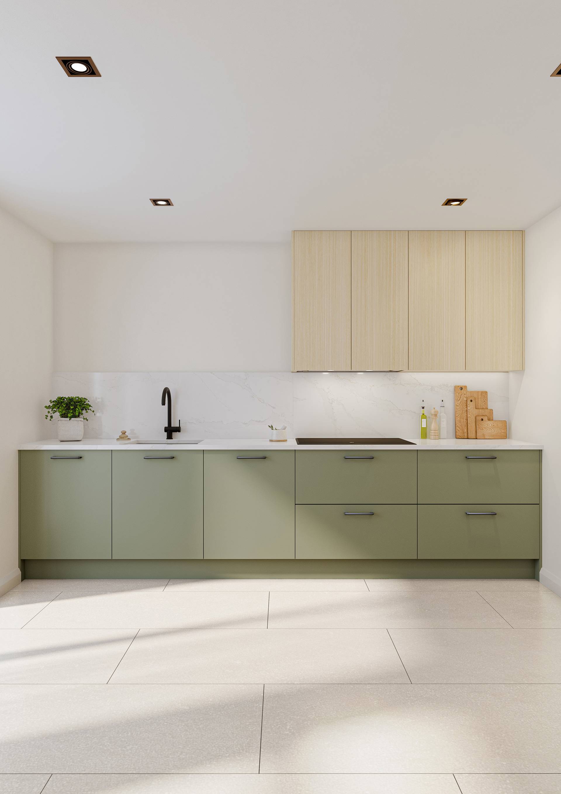 Reed Green and Natural Oak Linear