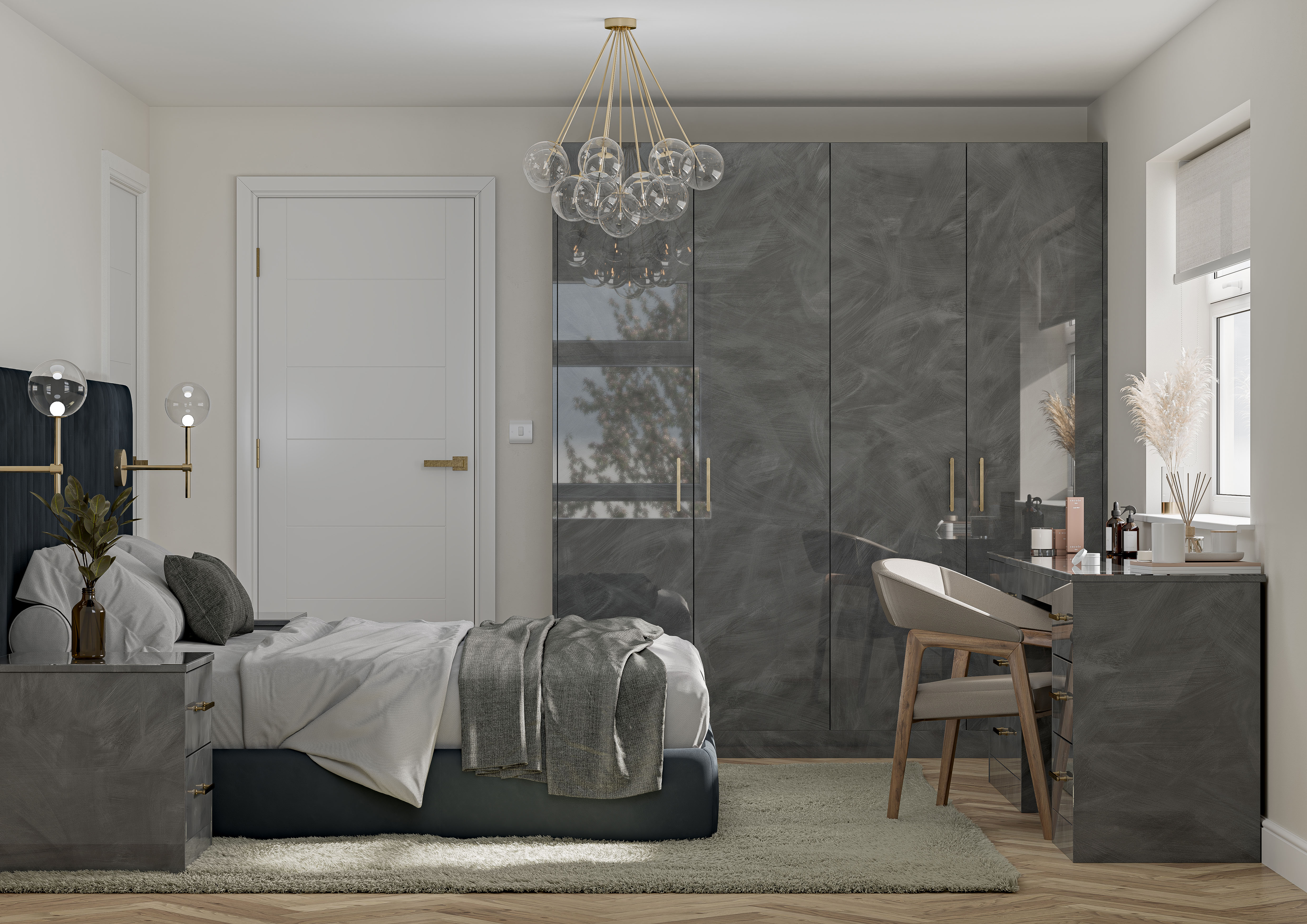 Unity Bedrooms Luxe Anthracite Metallic  kitchen