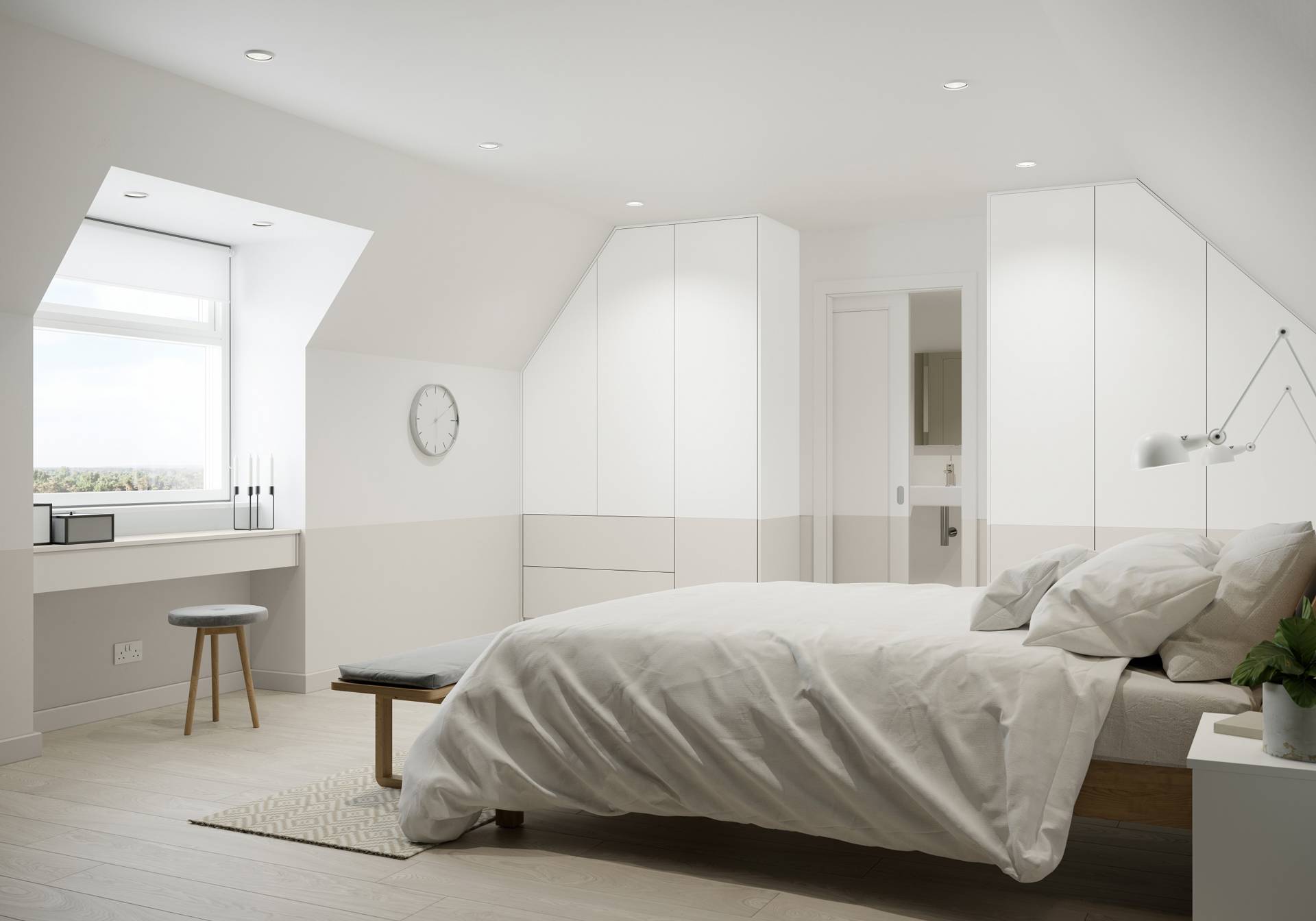 Supermatt Pure White and Light Grey