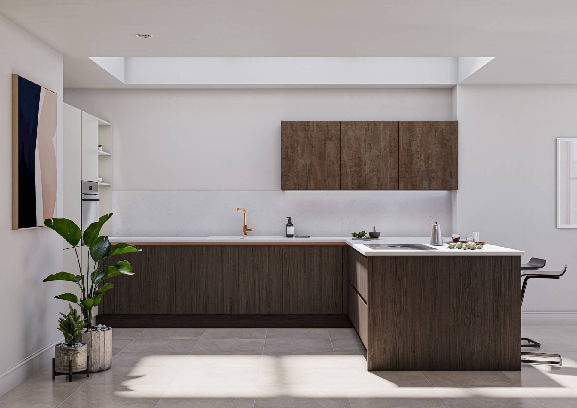 Tobacco Oak Linear and Supermatt Taupe