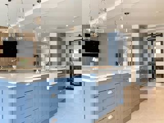 Mornington Beaded Dove Grey And Cornflower Blue